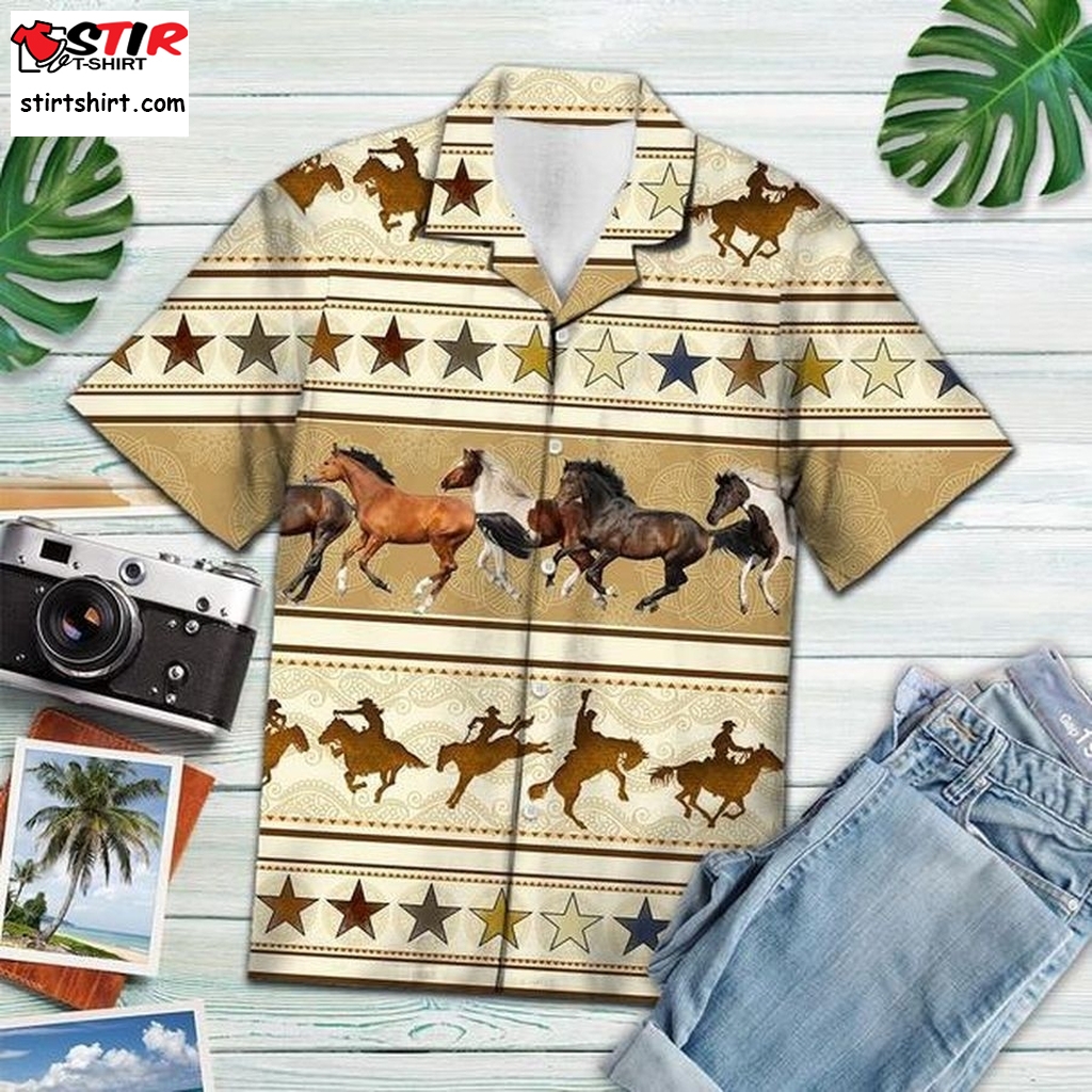 Horse Herd Hawaiian Shirt Pre12869, Ladies Hawaiian Shirts, Gift Shirts, Graphic Tee  Ladies s