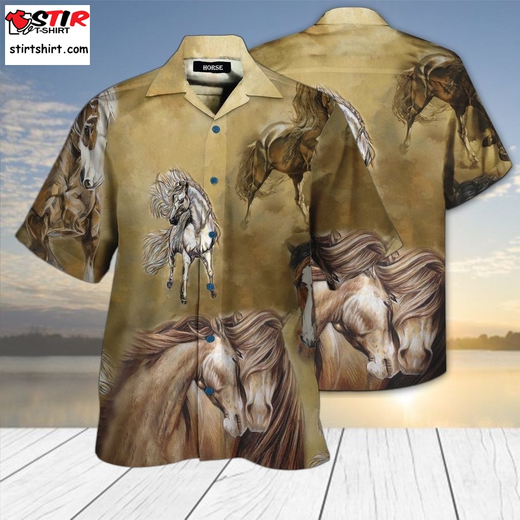 Horse Running Hawaiian Shirt Pre11358, Hawaiian Shirt, Beach Shorts, Ladies Hawaiian Shirts  Ladies s