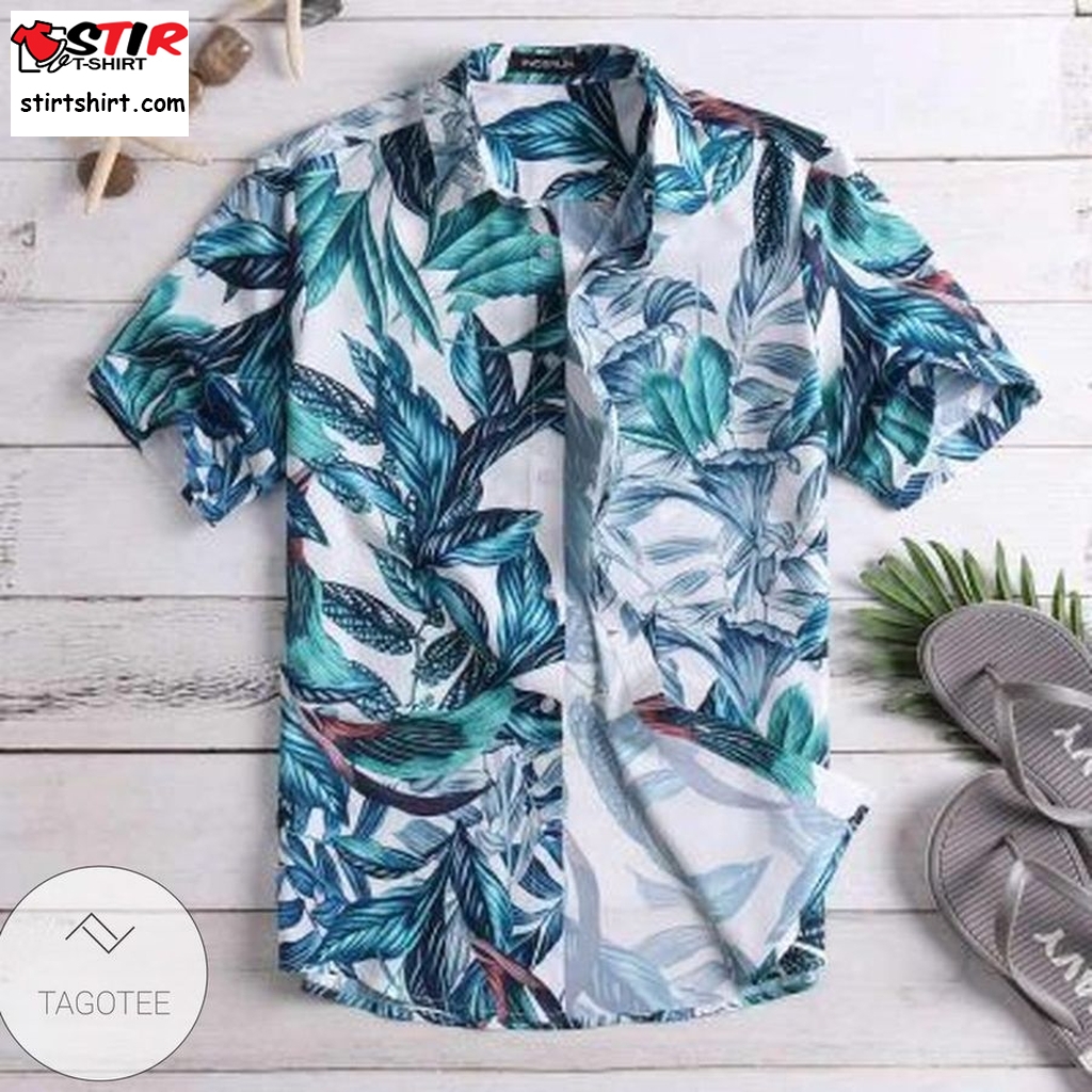 Hot Tropical Leaf Vintage Hawaiian Shirts