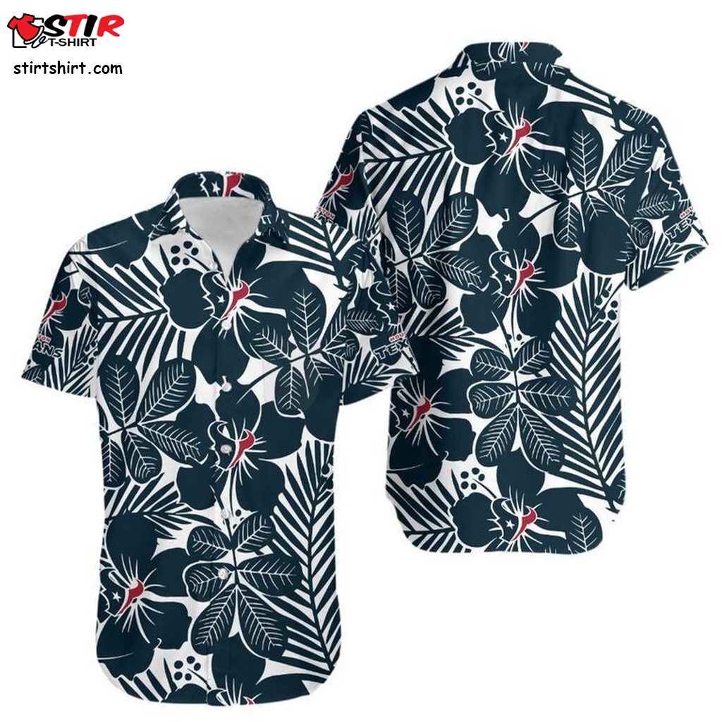 Houston Texans Flower Hawaii Shirt And Shorts Summer Collection H97  Polyester 