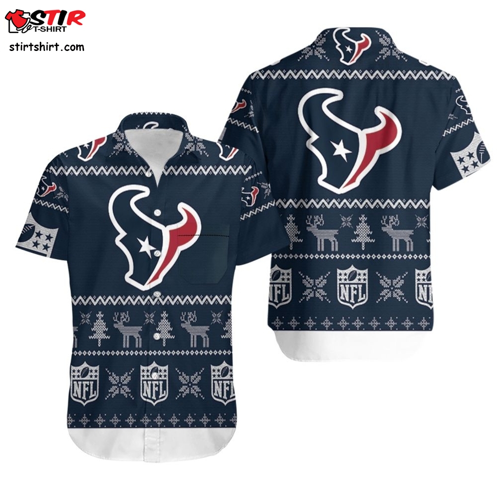 Houston Texans Ugly Sweatshirt Christmas 3D Hawaiian Shirt