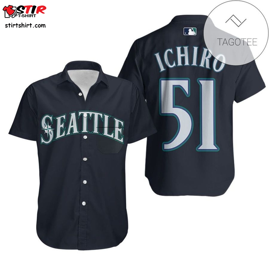 Ichiro Suzuki Seattle Mariners 2020 Majestic Navy Jersey Inspired Style Gift For Seattle Mariners Fans Authentic Hawaiian Shirt 2023  Cheap 