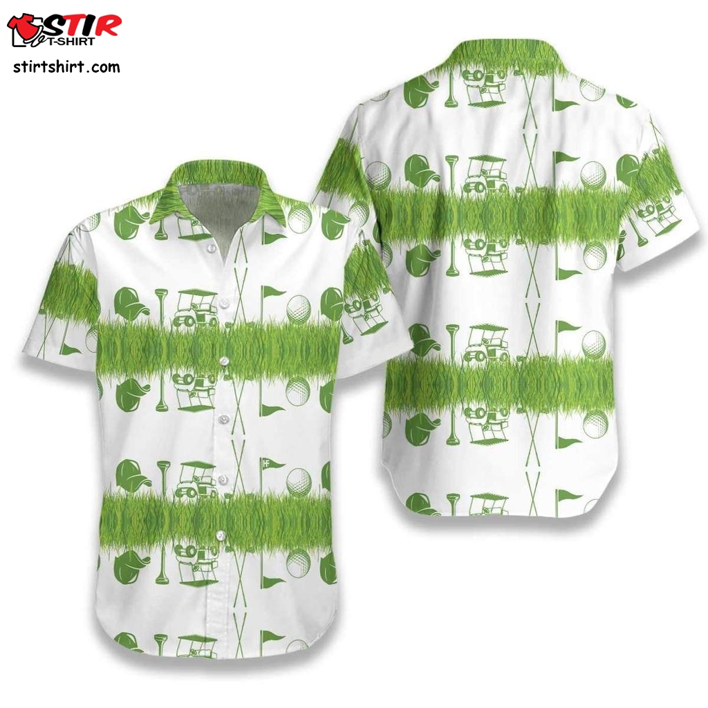 Icon Golf Green Pattern Hawaiian Aloha Shirts H  Golf s