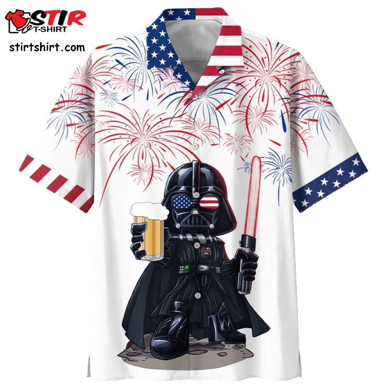 Independence Day Star Wars Darth Vader With Beer Hawaiian Shirt  Star Wars s