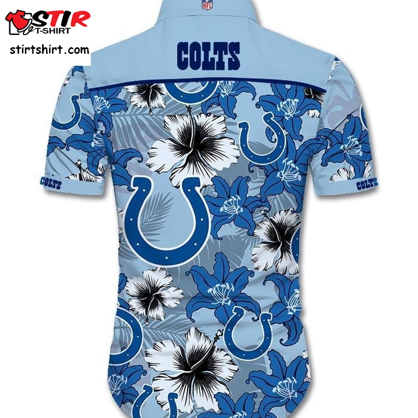 Indianapolis Colts Hawaiian Shirt Tropical Flower  Indianapolis Colts 