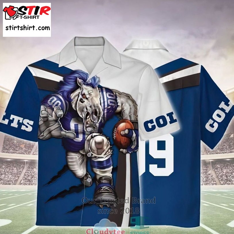 Indianapolis Colts Masco Blue White Hawaiian Shirt    Indianapolis Colts 
