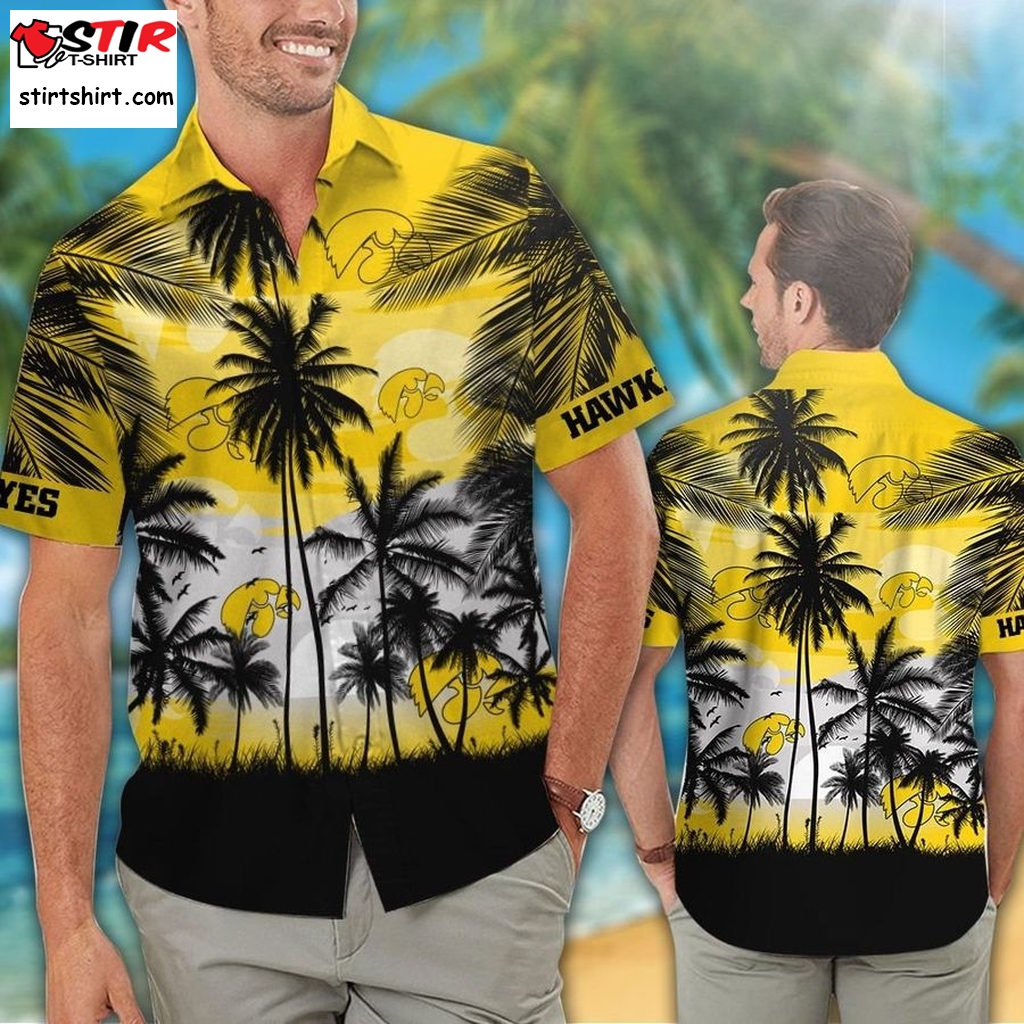 Iowa Hawkeyes Hawaiian Tropical Shirt, Short  Hawkeye 