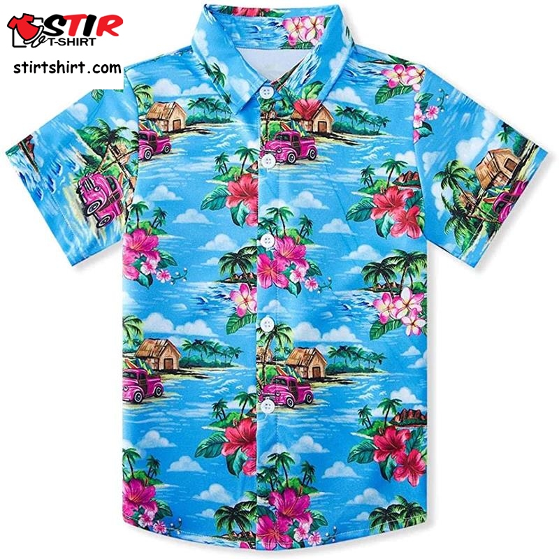Island Car Funny Toddler Hawaiian Shirt  2t 