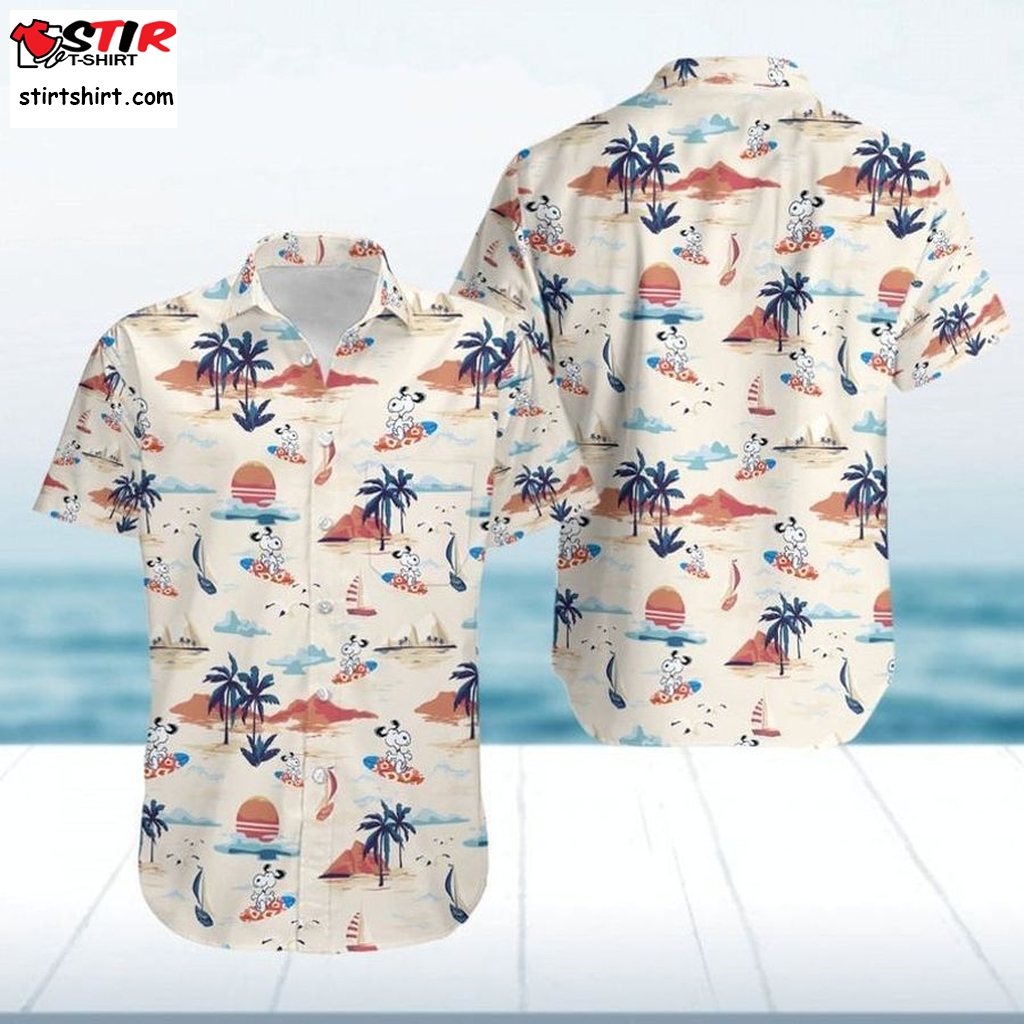 Island Snoopy Summer Graphic Print Short Sleeve Hawaiian Shirt Size S   5Xl  How To Make A 