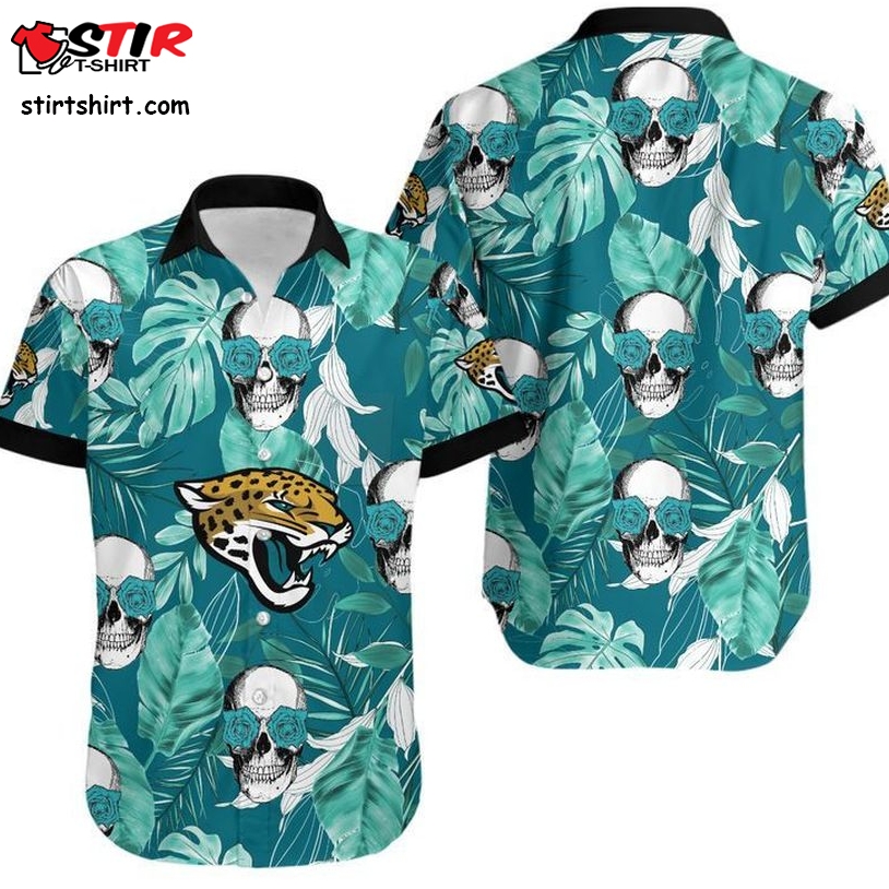 Jacksonville Jaguars Coconut Leaves And Skulls Hawaii Shirt And Shorts Summer Collection H97