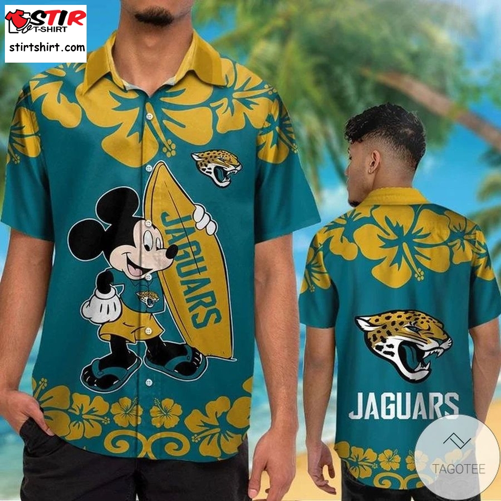 Jacksonville Jaguars  Mickey Mouse Hawaiian Shirt  Jacksonville Jaguars 