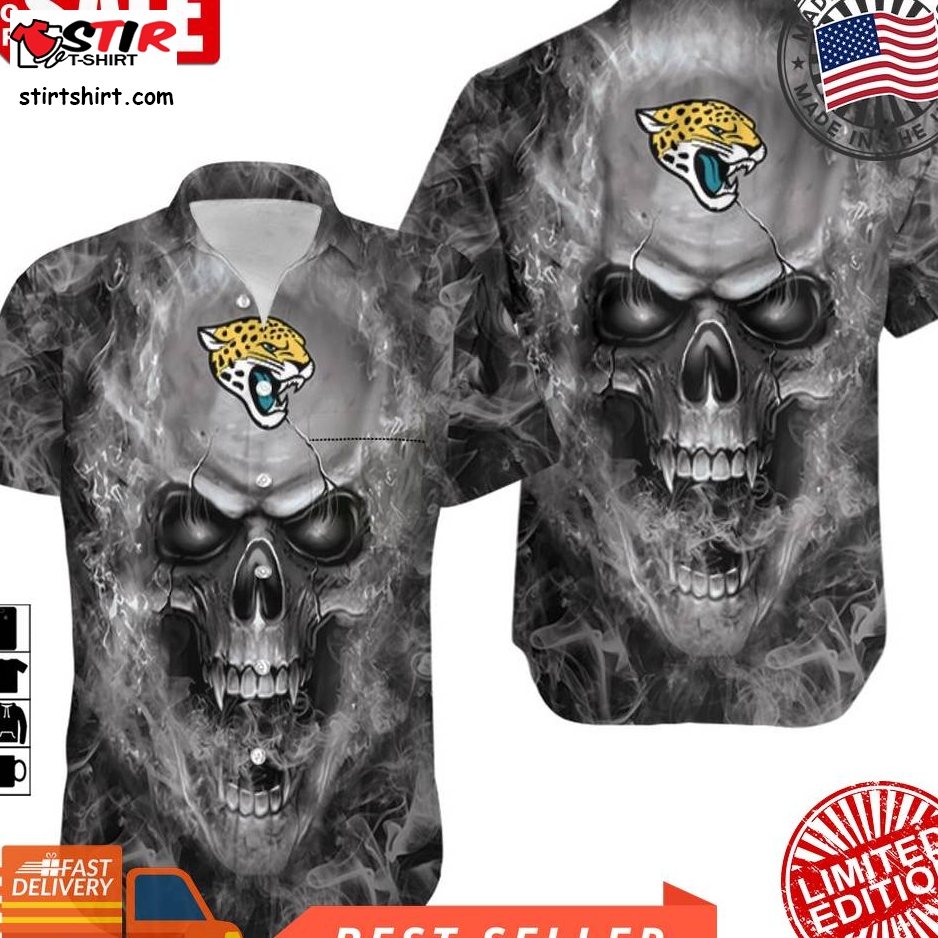 Jacksonville Jaguars Nfl Fan Skull Hawaiian Shirt  Jacksonville Jaguars 