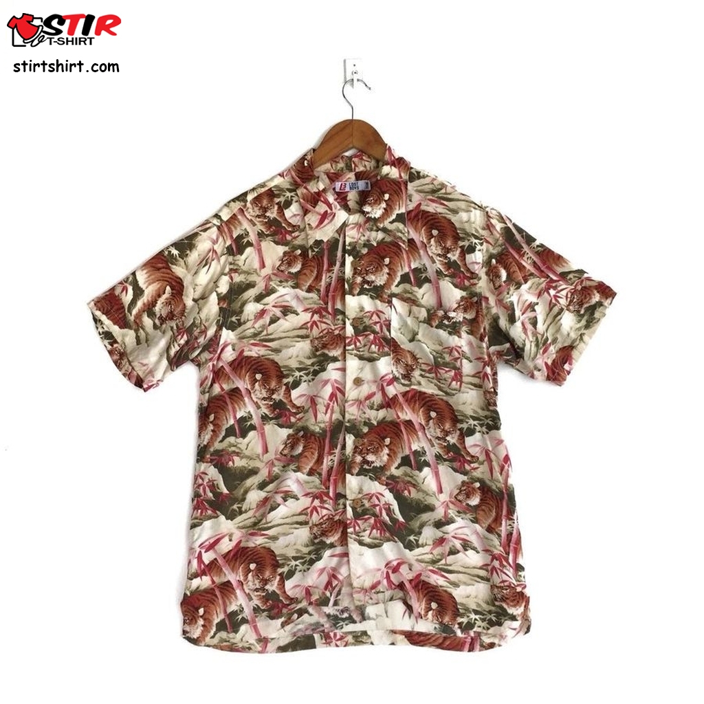 Japanese Brand Lost Boys Hawaii Shirt Tigers Bambo     Aloha Wear Shirt  Rockabilly Shirt