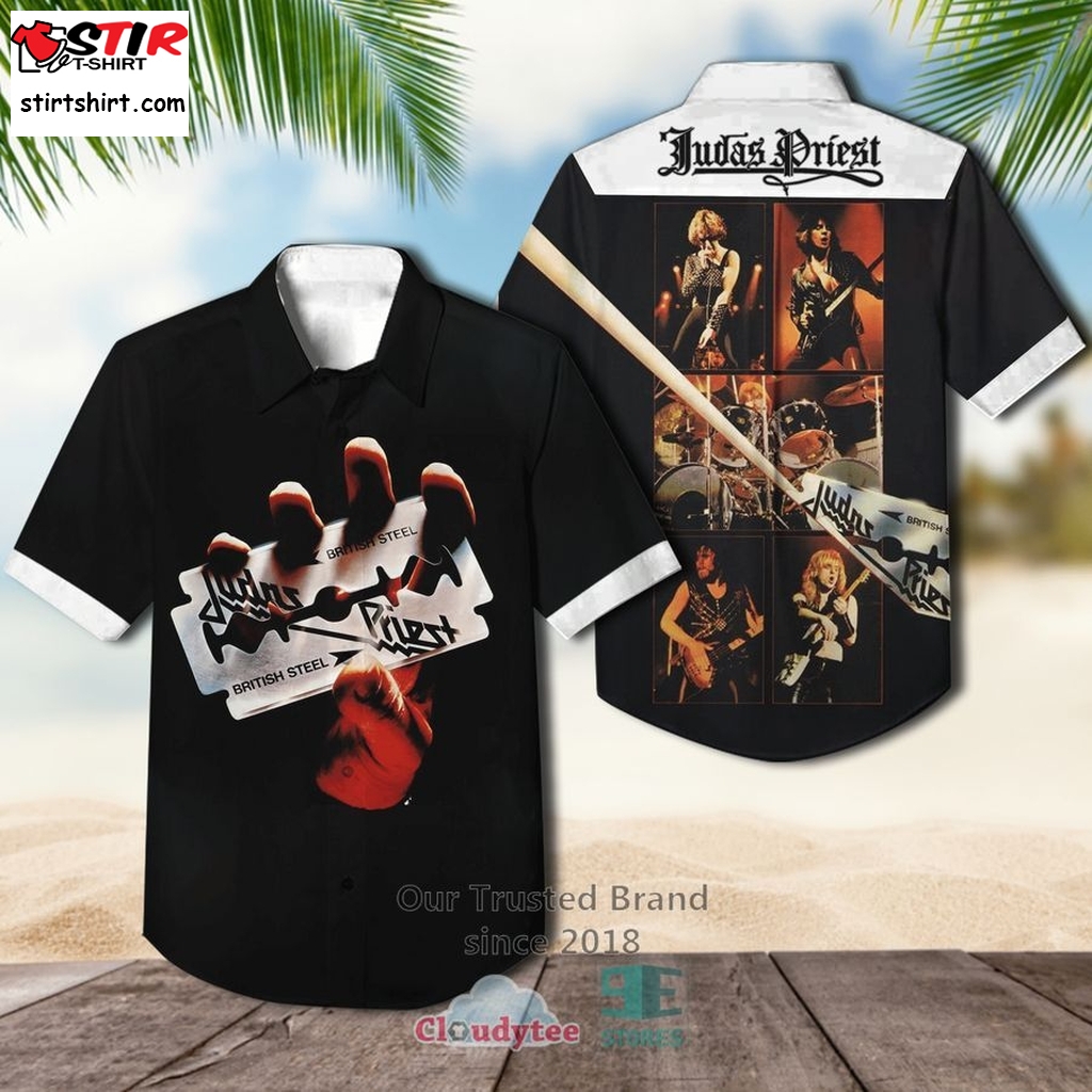 Judas Priest British Steel Casual Hawaiian Shirt    How To Style Oversized 