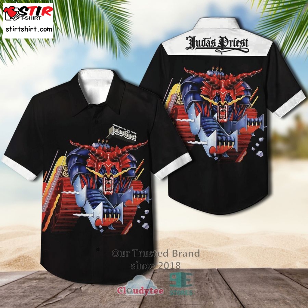 Judas Priest Defenders Of The Faith Casual Hawaiian Shirt    How To Style Oversized 