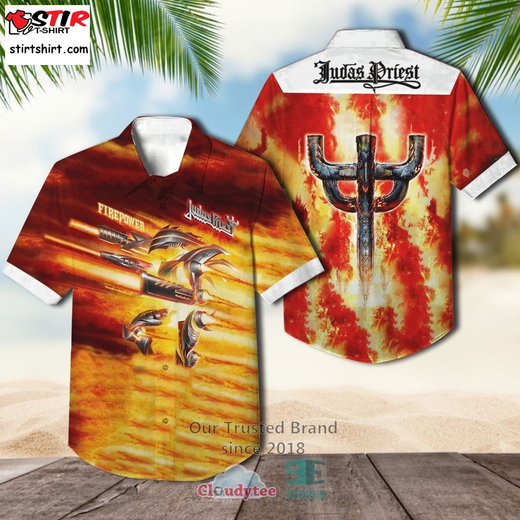 Judas Priest Firepower Casual Hawaiian Shirt    How To Style Oversized 