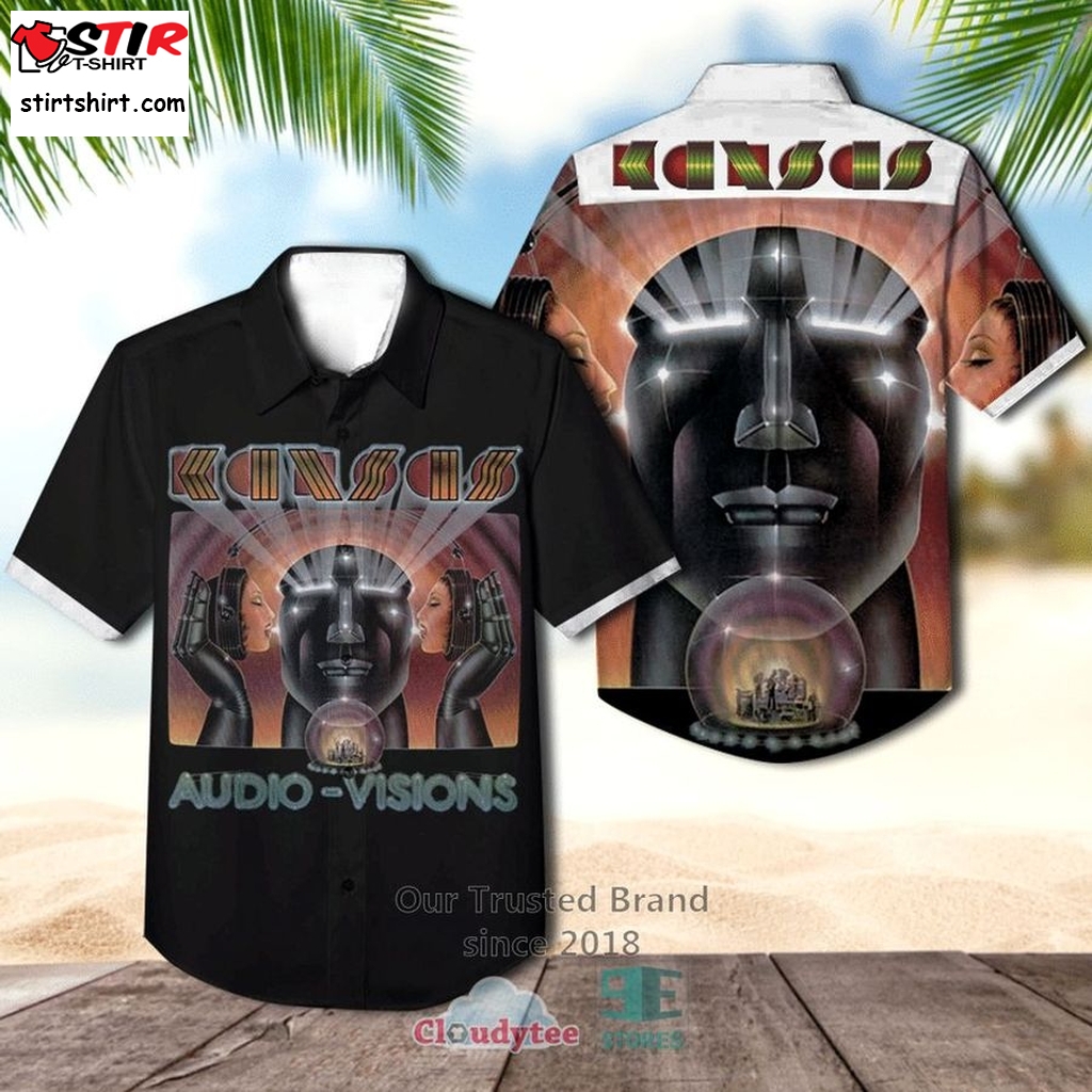 Kansas Audio Visions 1980 Album Hawaiian Shirt    Viscose 