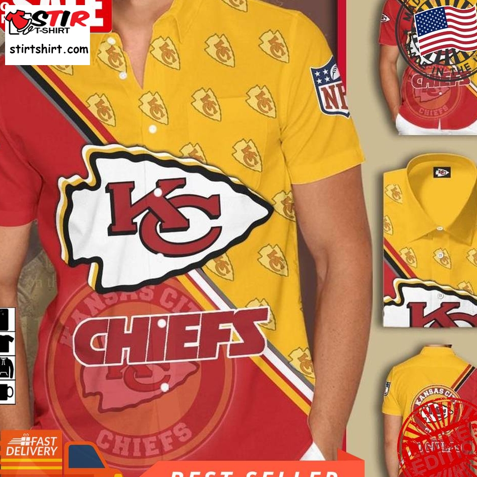 Kansas City Chiefs 4 Nfl Gift For Fan Hawaiian Graphic Print Short Sleeve Hawaiian Shirt 6 H97  Kansas City Chiefs 