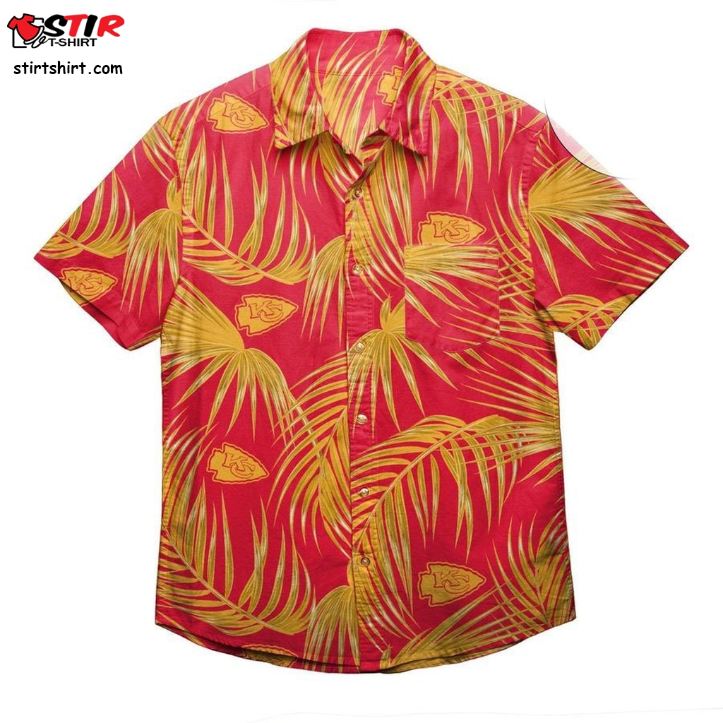 Kansas City Chiefs Mens Hawaiian Button Up Shirt