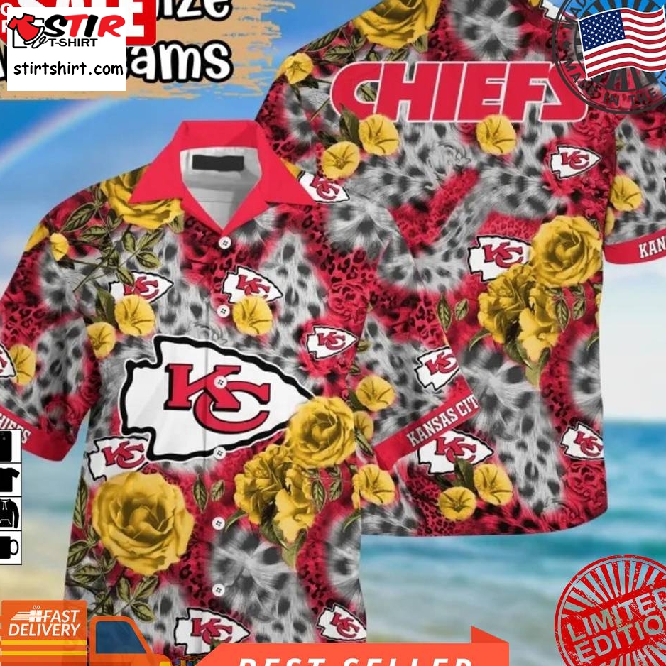 Kansas City Chiefs Nfl Leopard Rose Hawaiian Shirt  Saleoff  Kansas City Chiefs 