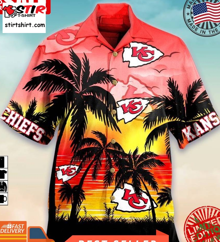 Kansas City Chiefs Nfl Palm Sunset Hawaiian Shirt  Kansas City Chiefs 