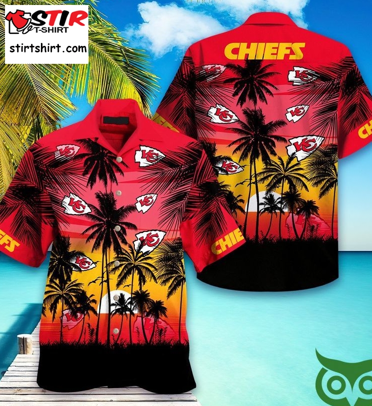 Kansas City Chiefs Red Yellow Gradient Hawaiian Shirt  Kansas City Chiefs 