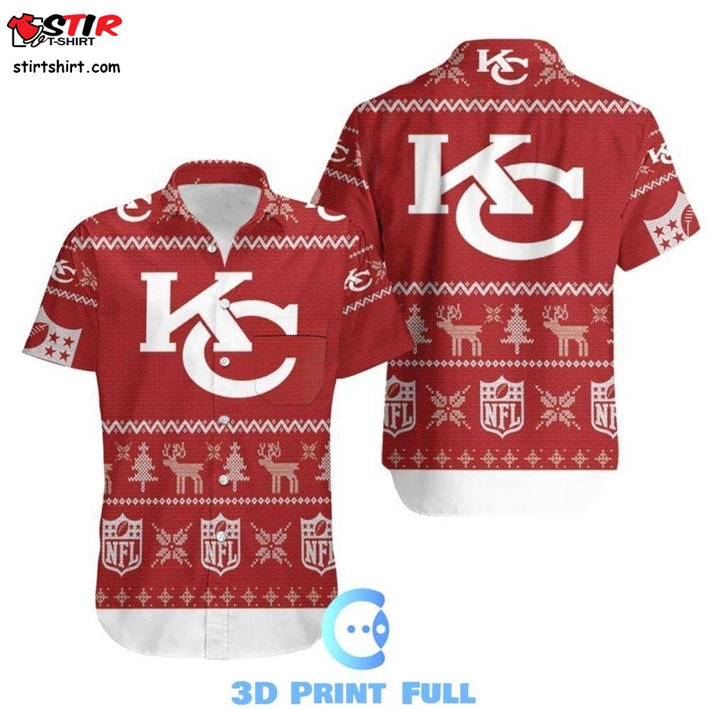 Kansas City Chiefs Ugly Sweatshirt Christmas 3D Hawaiian Shirt