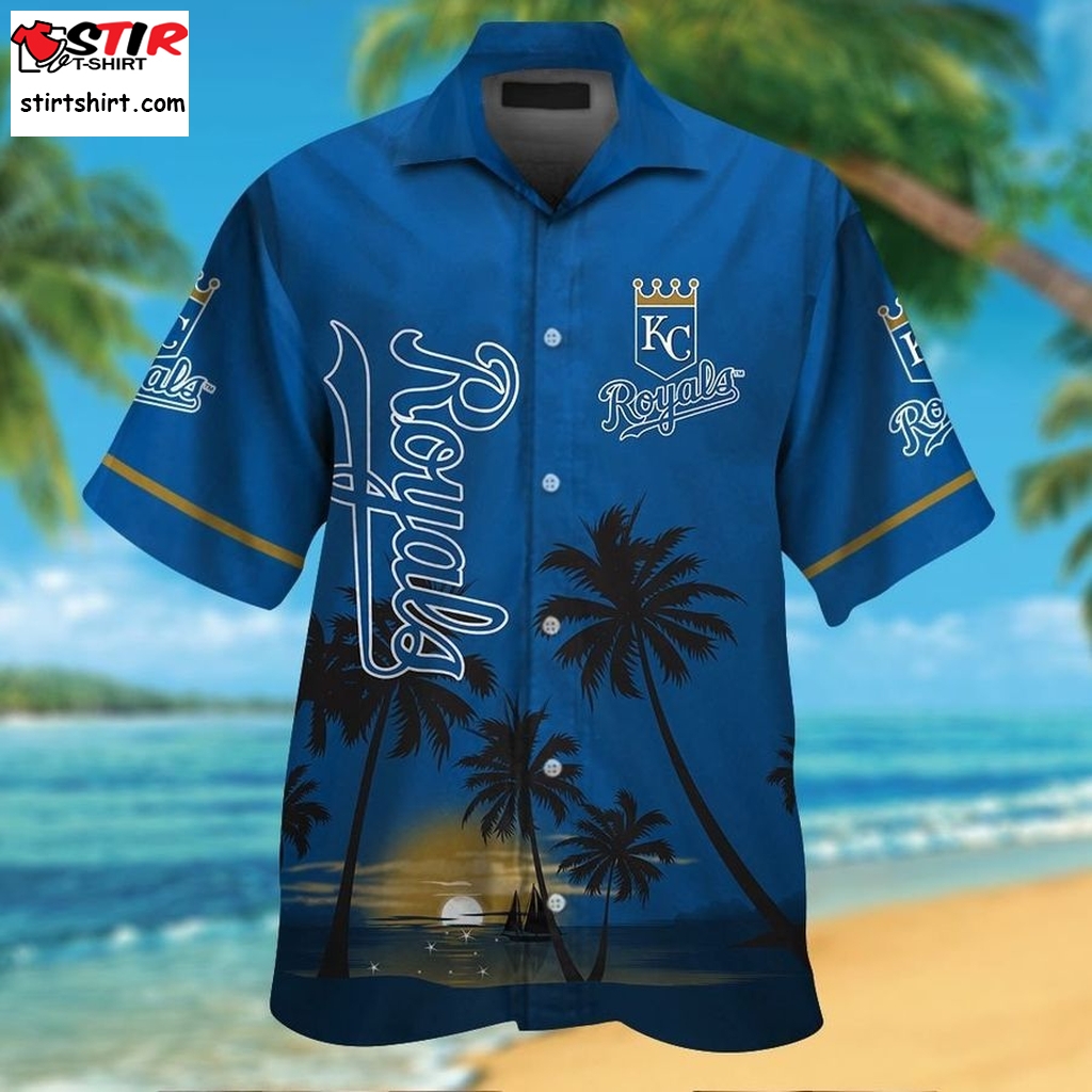 Kansas City Royals Short Sleeve Button Up Tropical Aloha Hawaiian Shirts For Men Women