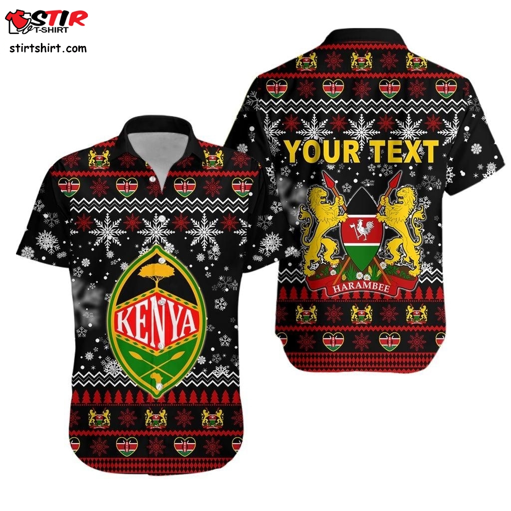 Kenya Christmas Hawaiian Shirt Shield Mix African Pattern Lt13_0  Tacky Tourist Without 