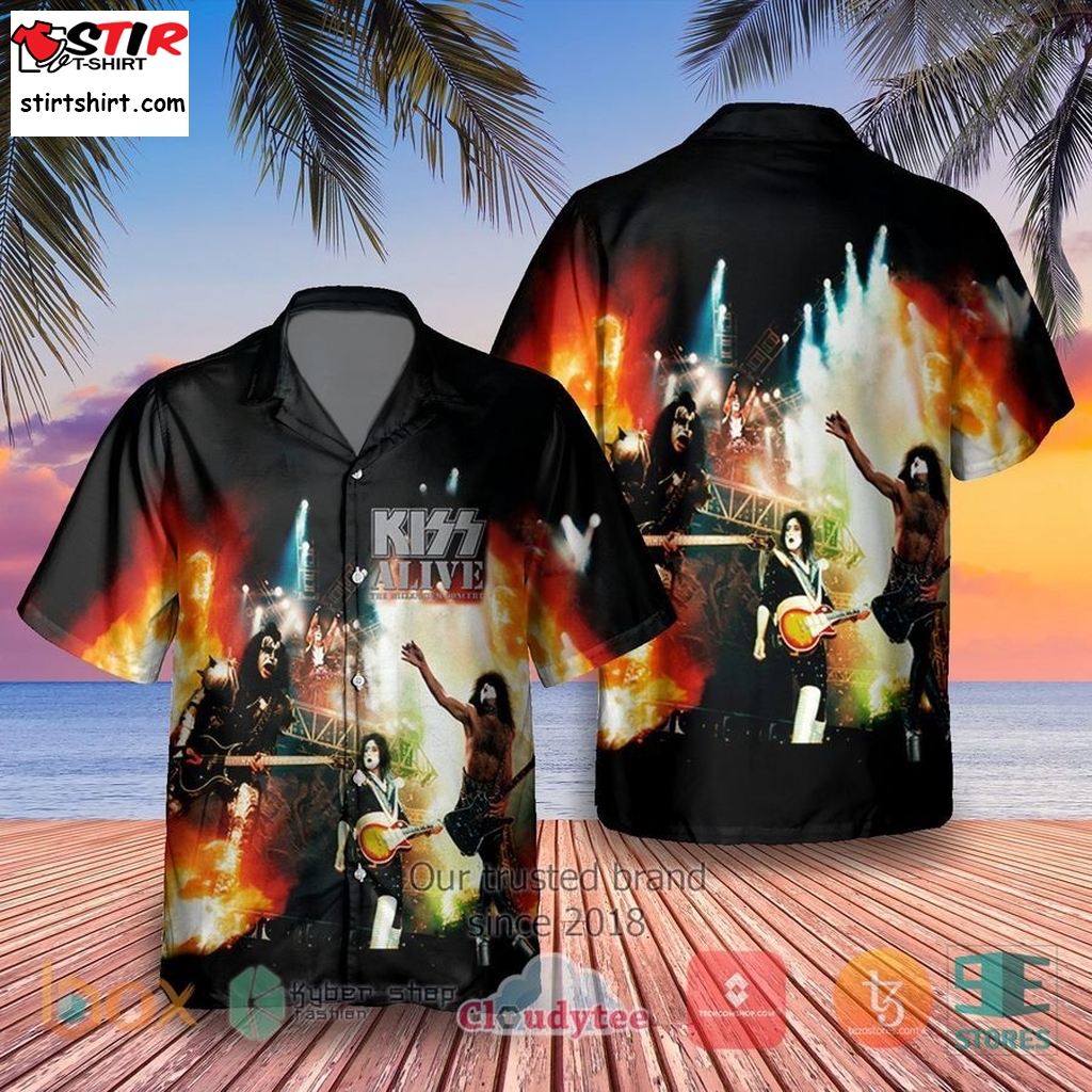 Kiss Alive Band Album Hawaiian Shirt     Shop