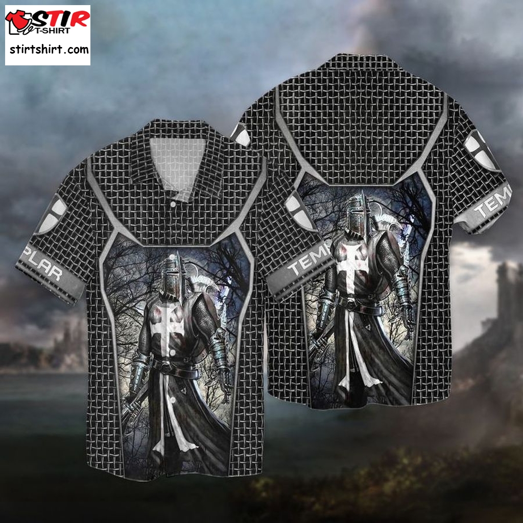 Knights Templar Armour For Men And Women Graphic Print Short Sleeve Hawaiian Casual Shirt Size S   5Xl  Under Armour Hawaiian Golf Shirt