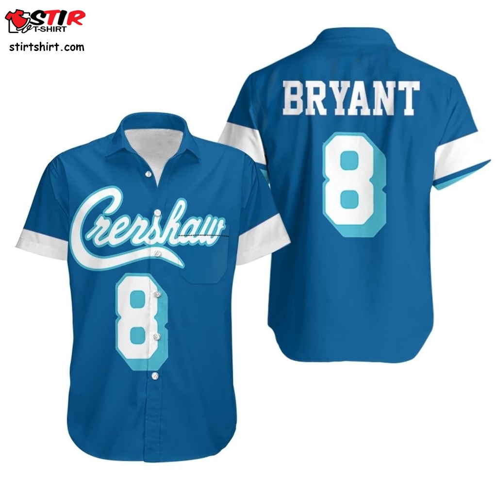 Kobe Bryant 8 Crenshaw Jersey Inspired Hawaiian Shirt  Because The Internet 