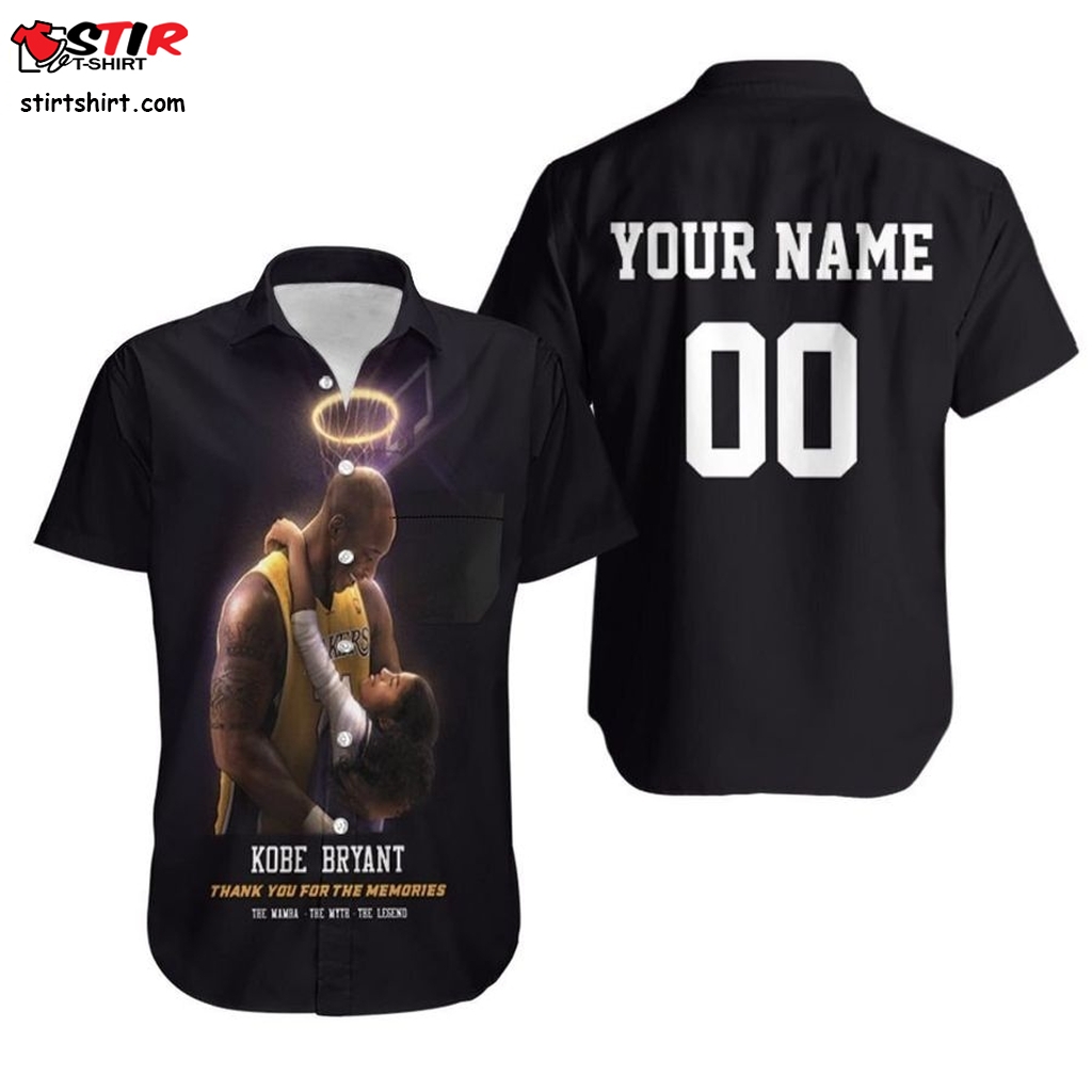 Kobe Bryant Angel Thank You For The Memories Personalized Hawaiian Shirt  Because The Internet 