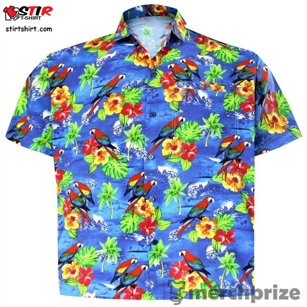 La Leela Mens Aloha Hawaiian Shirt Short Sleeve Button Down Casual Beach Party Printed Shirt Drt154   Mens s