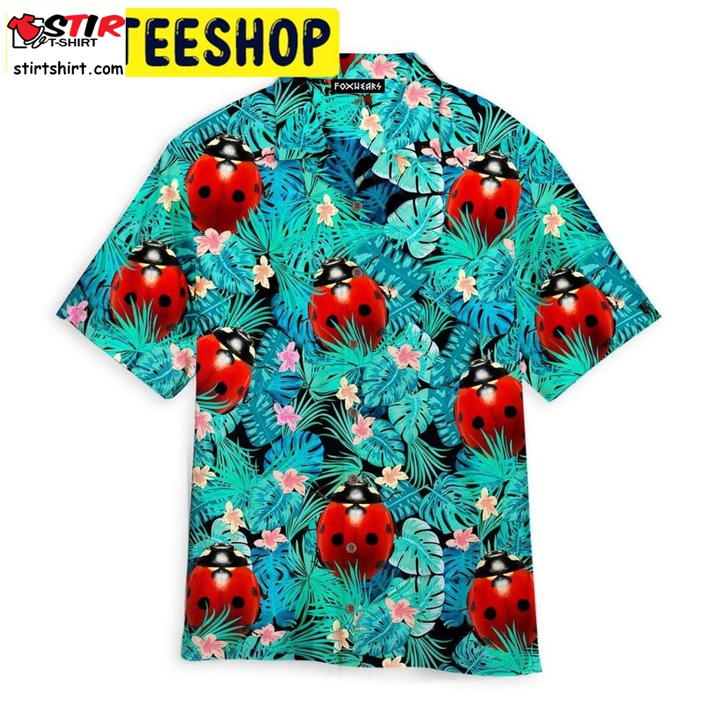 Ladybug Tropical Hawaiian Shirt  Ironworker 