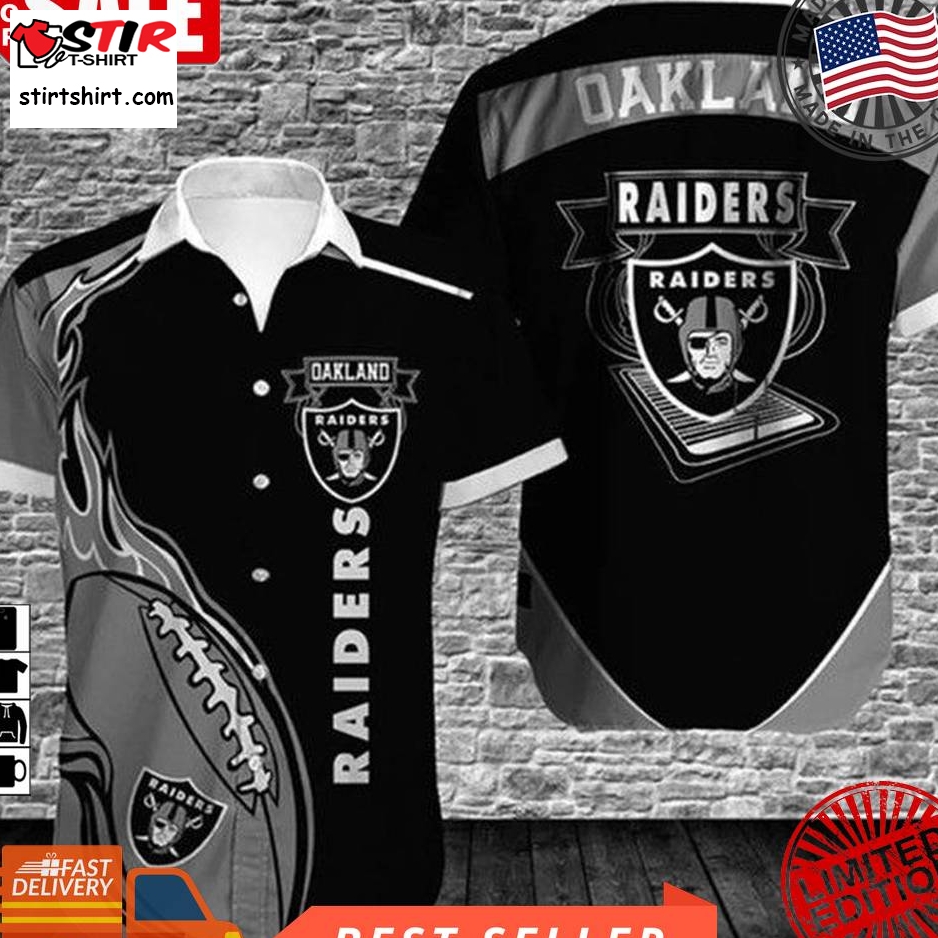 Las Vegas Raiders 2 Nfl Gift For Fan Football Graphic Print Short Sleeve Hawaiian Shirt L98  Las Vegas Raiders 