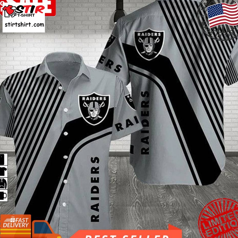 Las Vegas Raiders 3 Nfl Gift For Fan Football Graphic Print Short Sleeve Hawaiian Shirt L98  Las Vegas Raiders 