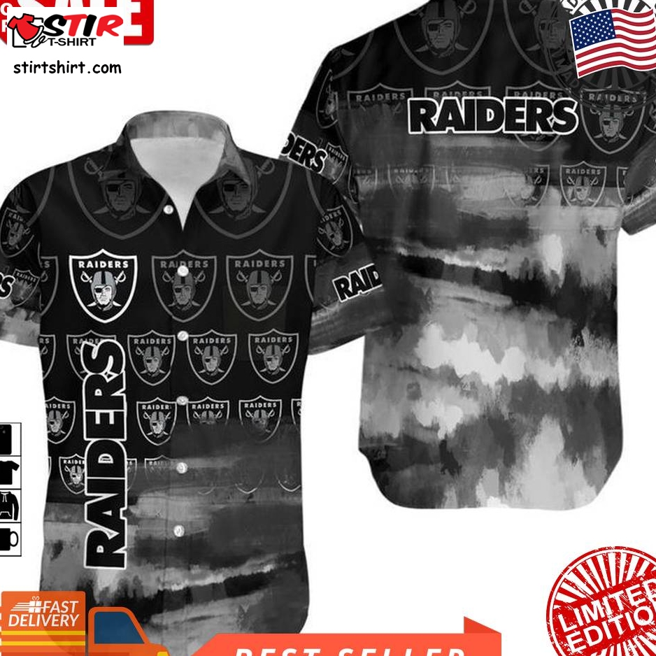 Las Vegas Raiders Nfl Gift For Fan Hawaiian Graphic Print Short Sleeve Hawaiian Shirt H97  Las Vegas Raiders 