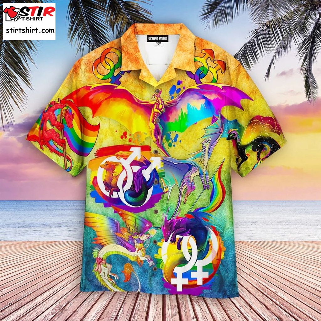 Lgbt Pride Rise From Your Ashes Hawaiian Shirt, Pride Month Hawaiian Shirt For Gaymer And Lesbian  Lesbian 