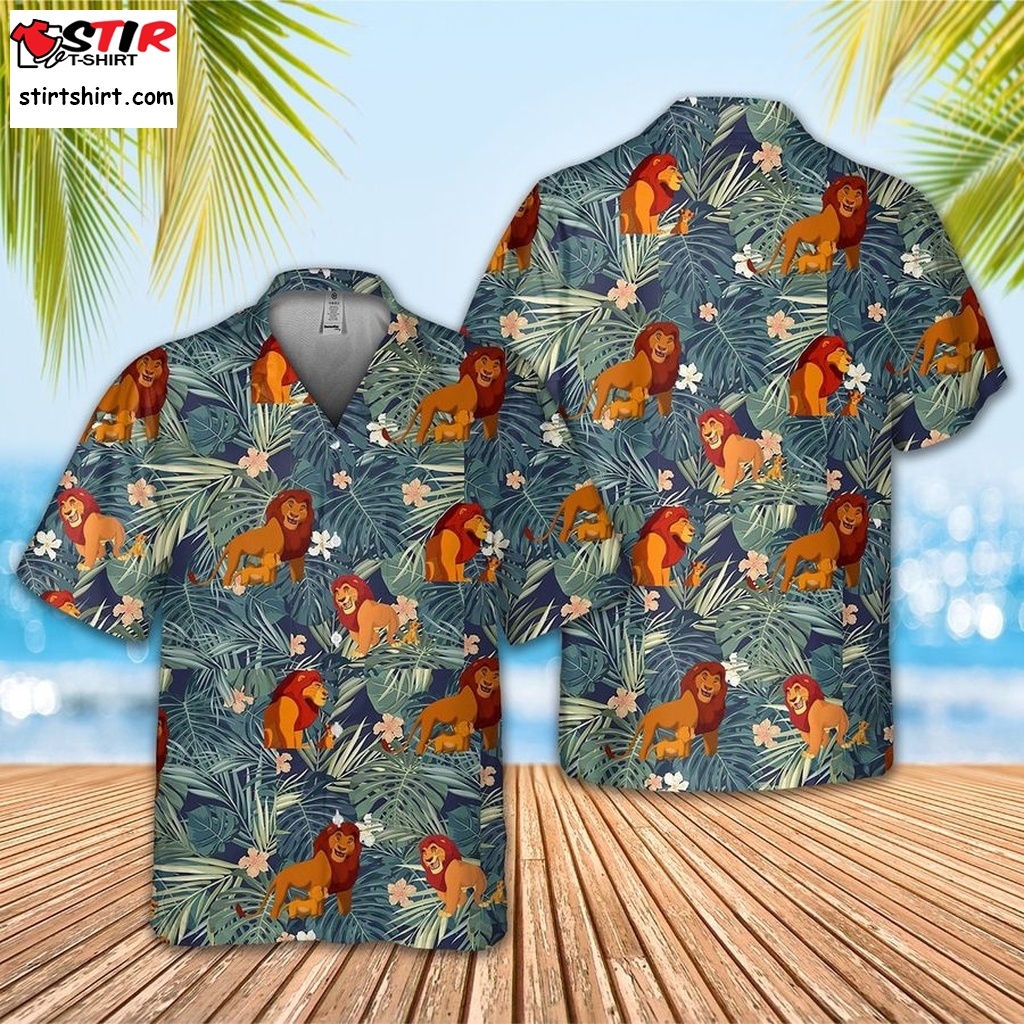 Lion King Hawaiian Shirt  Vintage 