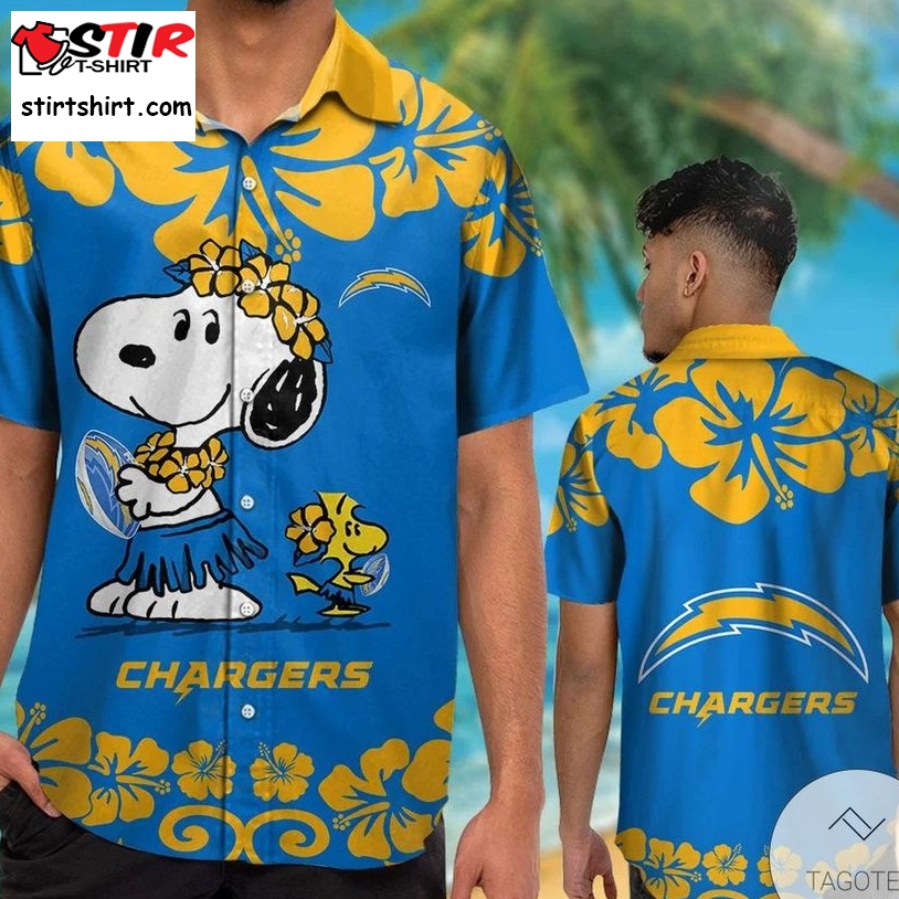 Los Angeles Chargers  Snoopy Hawaiian Shirt  Los Angeles Chargers 