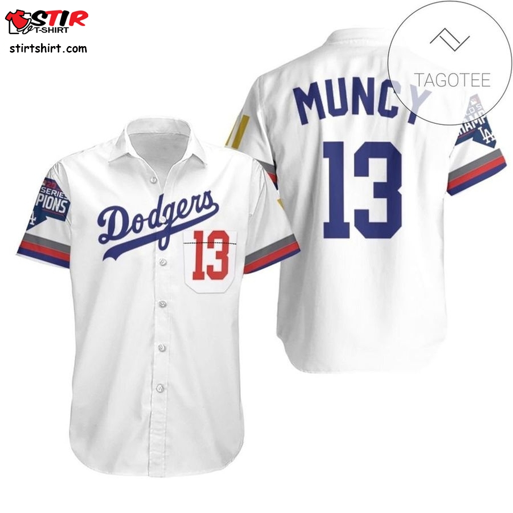 Los Angeles Dodgers Muncy 13 2020 Championship Golden Edition White  Inspired Style Polo Shirts - Peto Rugs