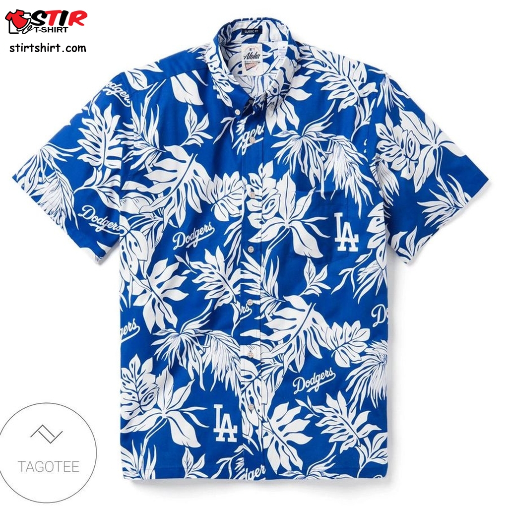 Los Angeles Dodgers Floral Hawaiian Shirt - Tagotee