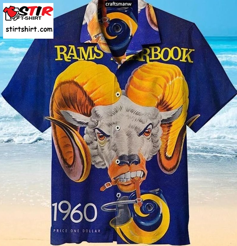Los Angeles Rams 1960 Hawaiian Shirt  Los Angeles Rams 