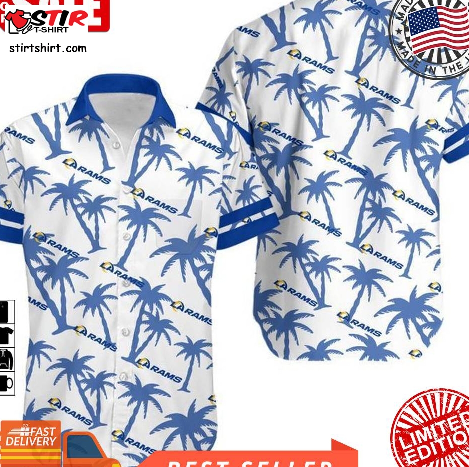 Los Angeles Rams Coconut Tree Nfl Gift For Fan Hawaii Shirt And Shorts Summer Collection 5 H97  Los Angeles Rams 