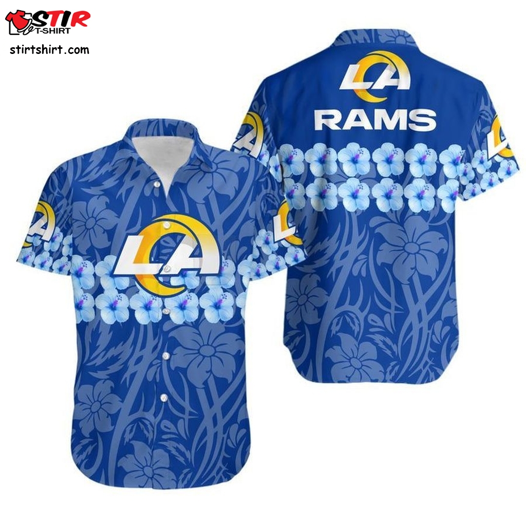 Los Angeles Rams Flower And Logo Hawaii Shirt And Shorts Summer Collection H97  Jogal 