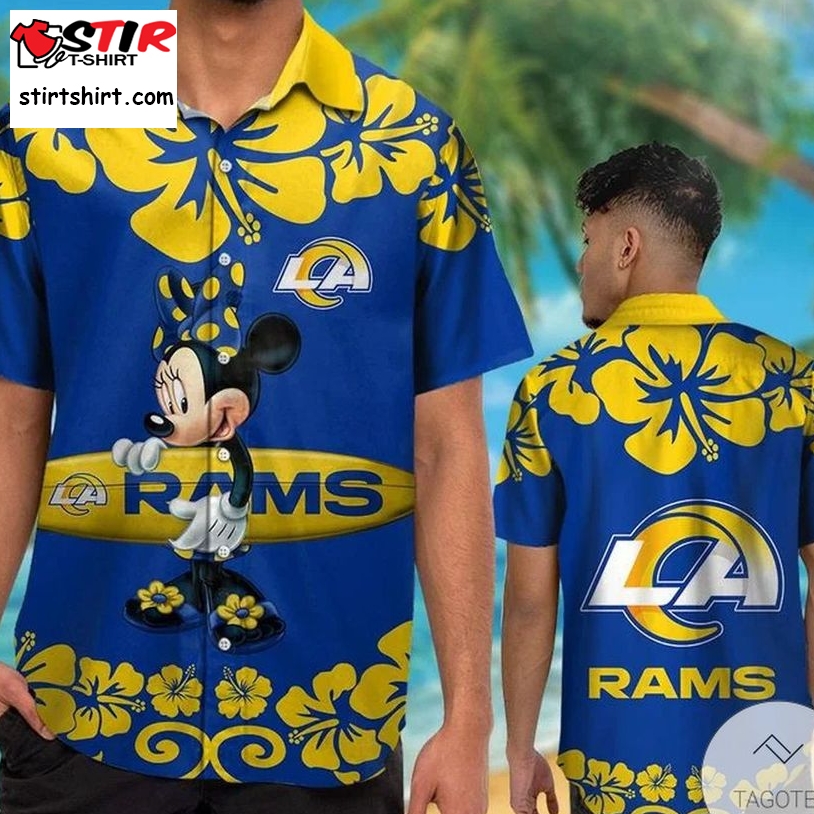 Los Angeles Rams  Minnie Mouse Hawaiian Shirt  Los Angeles Rams 
