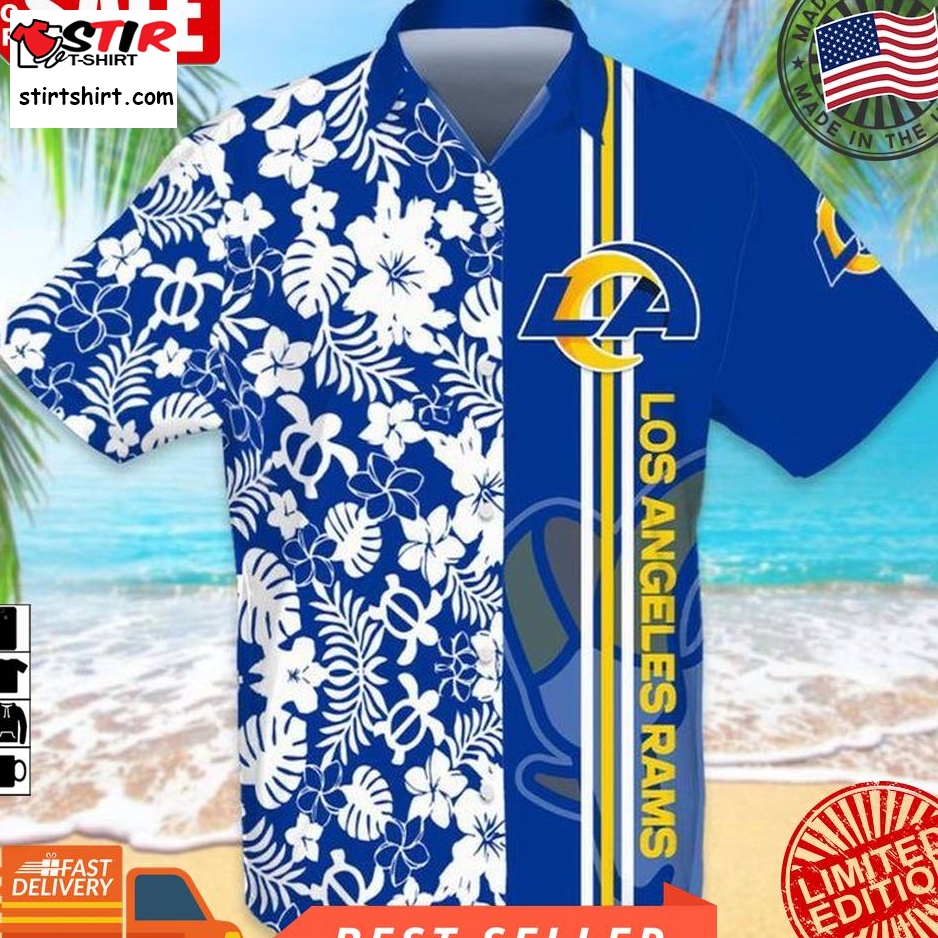 Los Angeles Rams Nfl Football Sport Cool Hawaiian Graphic Print Short Sleeve Hawaiian Shirt Size S   5Xl  Los Angeles Rams 