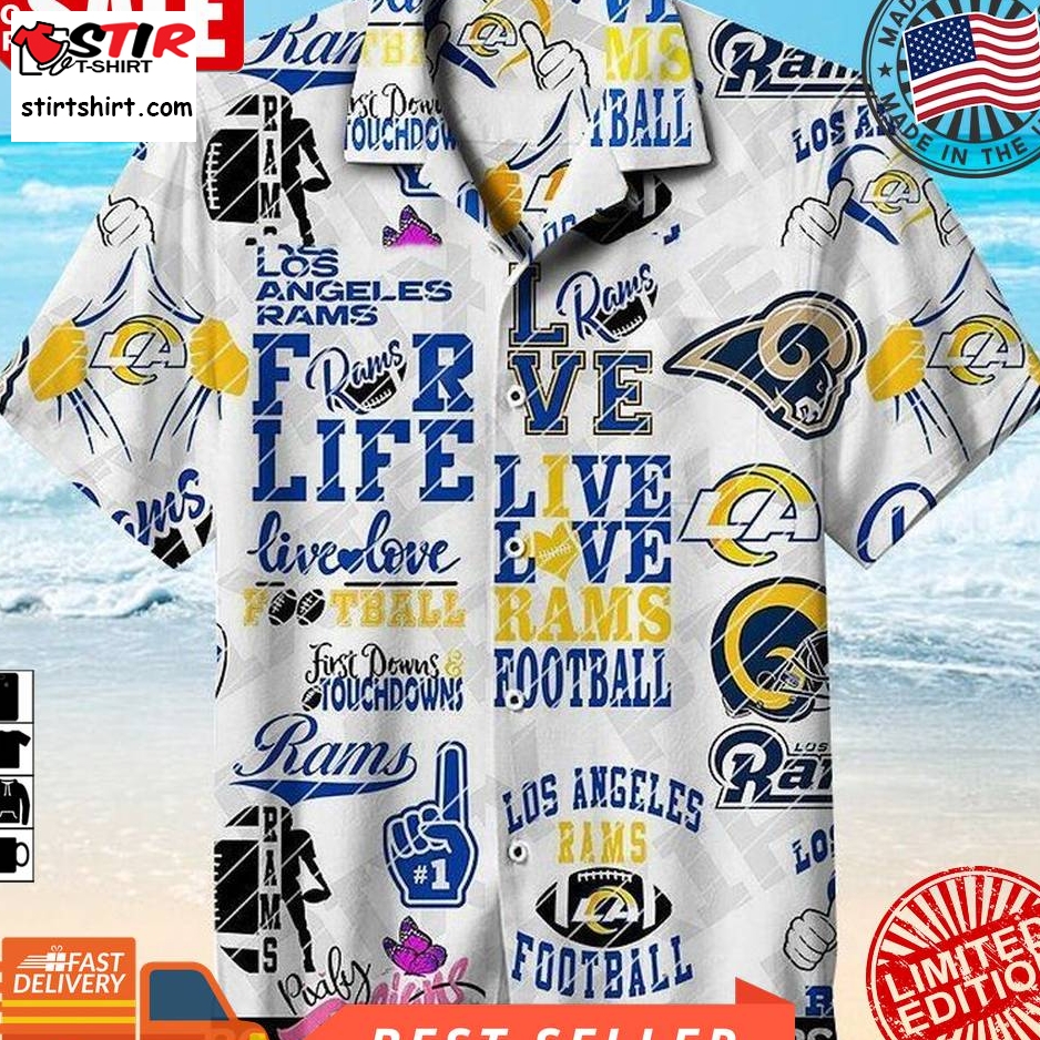 Los Angeles Rams NFL Graphic Tropical Pattern Style Summer 3D