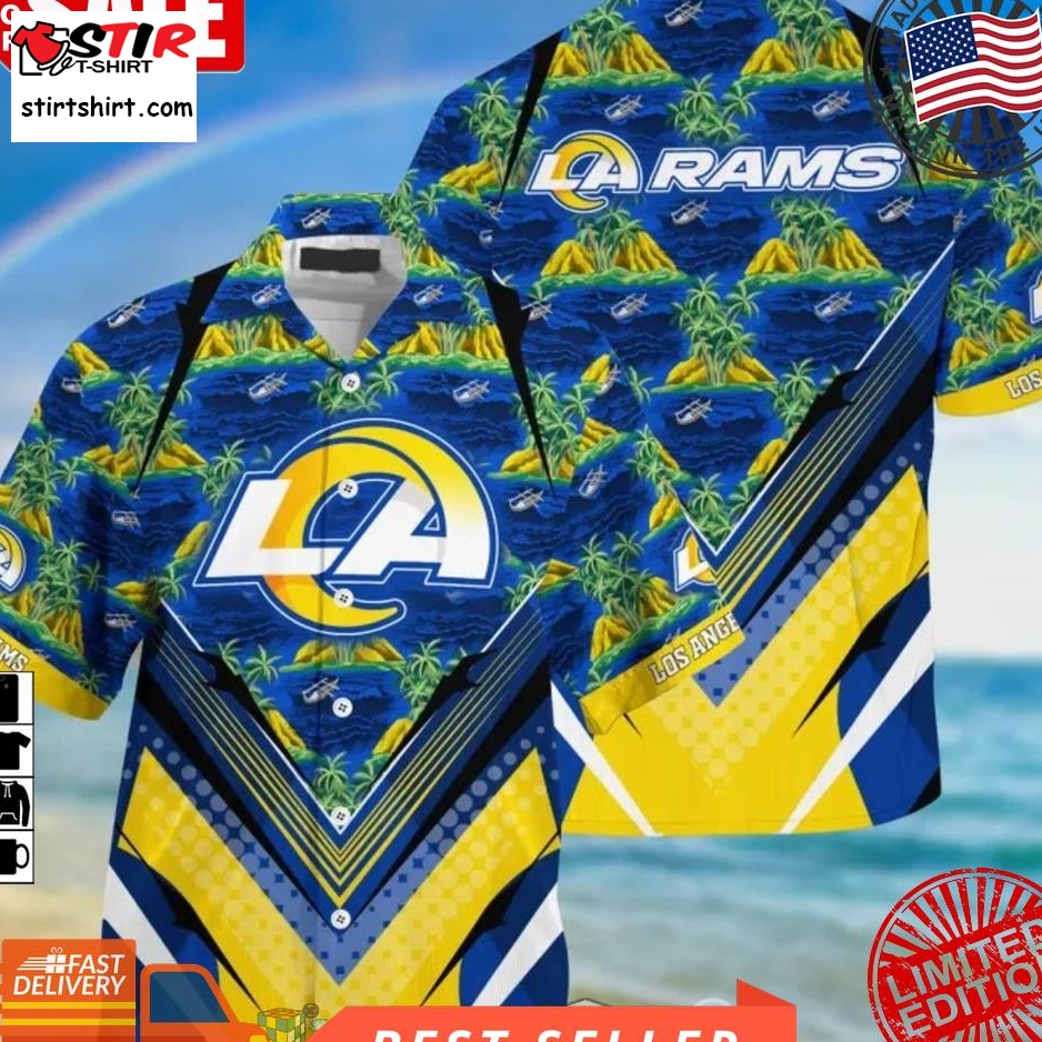 Los Angeles Rams Nfl Island Palm Tree Hawaiian Shirt  Saleoff  Los Angeles Rams 